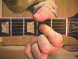A major chord in the open position