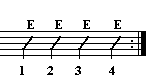 open E chord progression