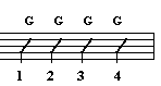 G chord and playing in time.