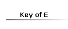 Key of E