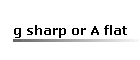 g sharp or A flat